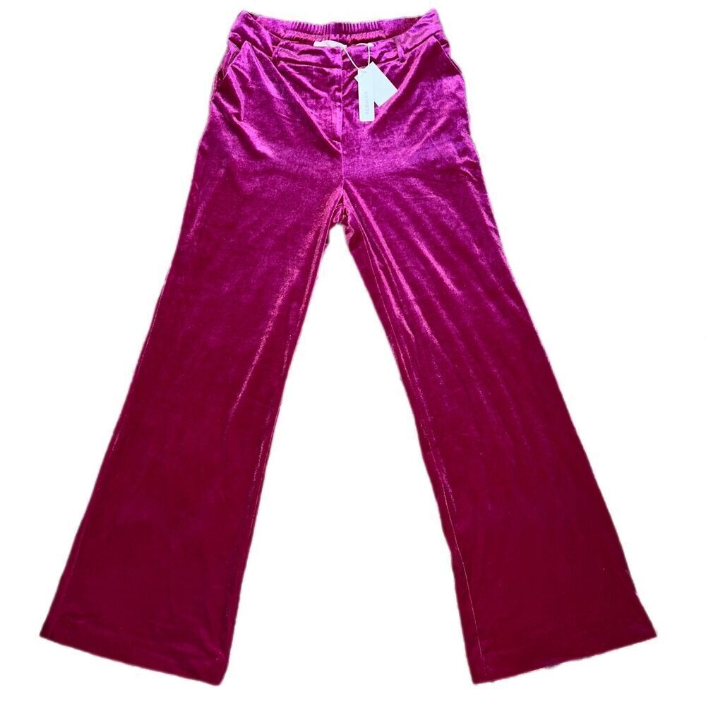 Six/Fifty NWT Adeline Velour Wide Leg Pant Medium - Picture 3 of 10